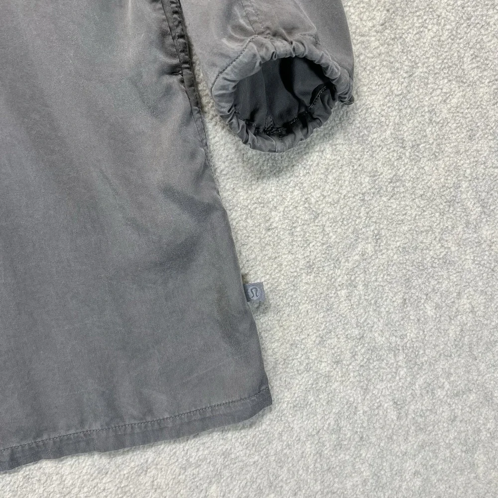 Lululemon Womens Hooded Jacket Gray Longline Lightweight Coat Size 10‎